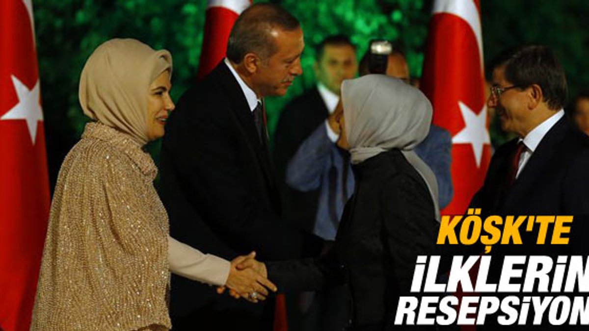 Cumhurbaşkanı Erdoğan'ın Köşk'teki ilk resepsiyonu