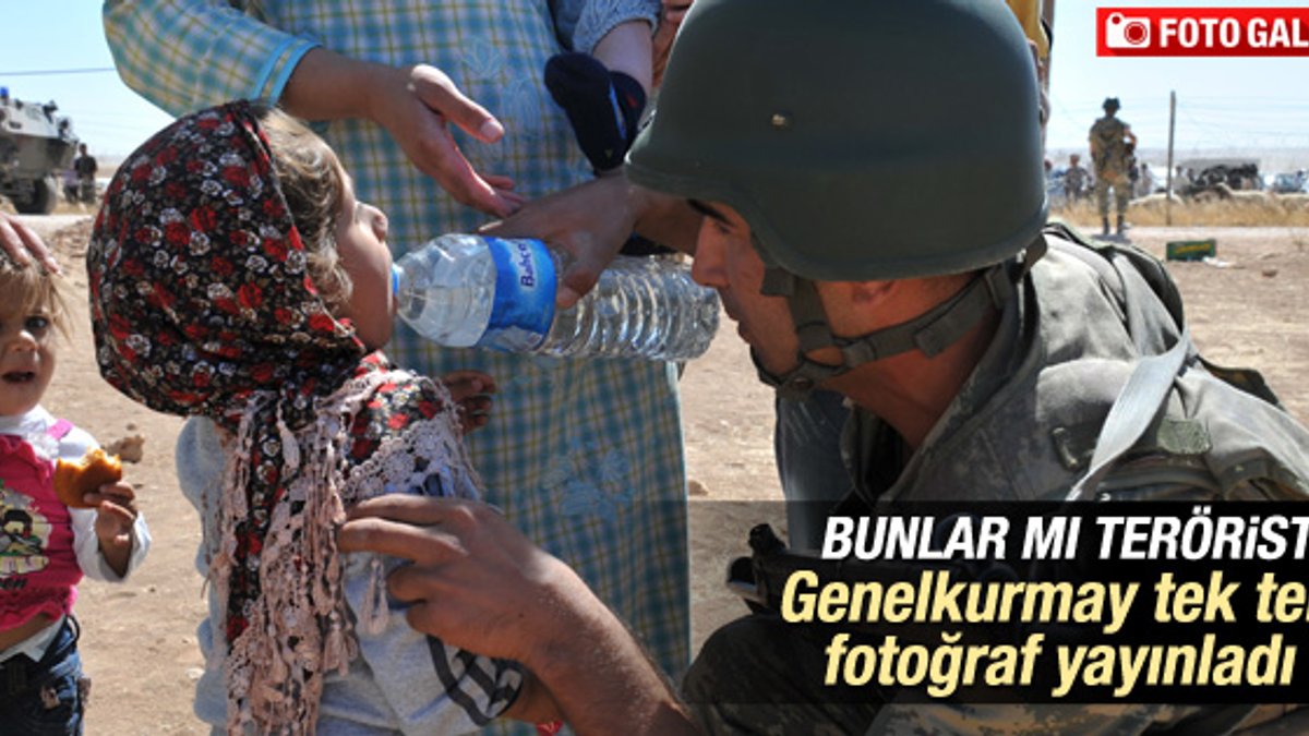 TSK Suriyeli Kürtler'e yardım fotoğraflarını paylaştı İZLE
