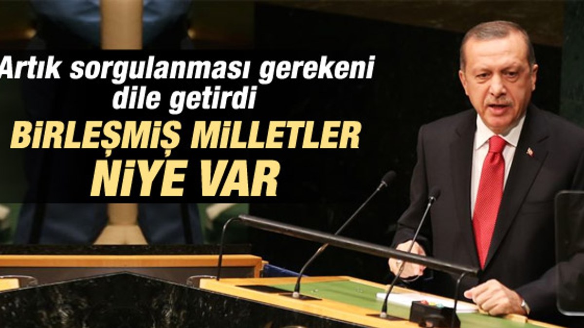 Cumhurbaşkanı Erdoğan'ın BM Genel Kurulu konuşması