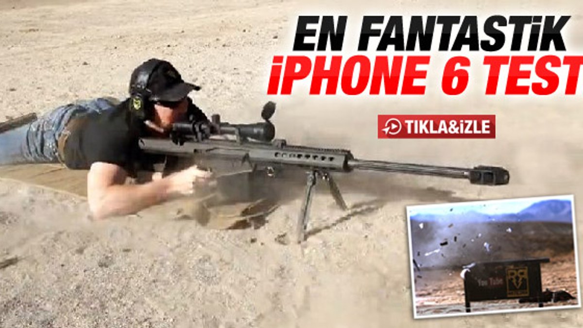Ağır makineli silahla iPhone 6 sağlamlık testi