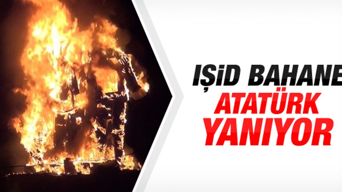 Şırnak'ta Atatürk büstü yakıldı İZLE