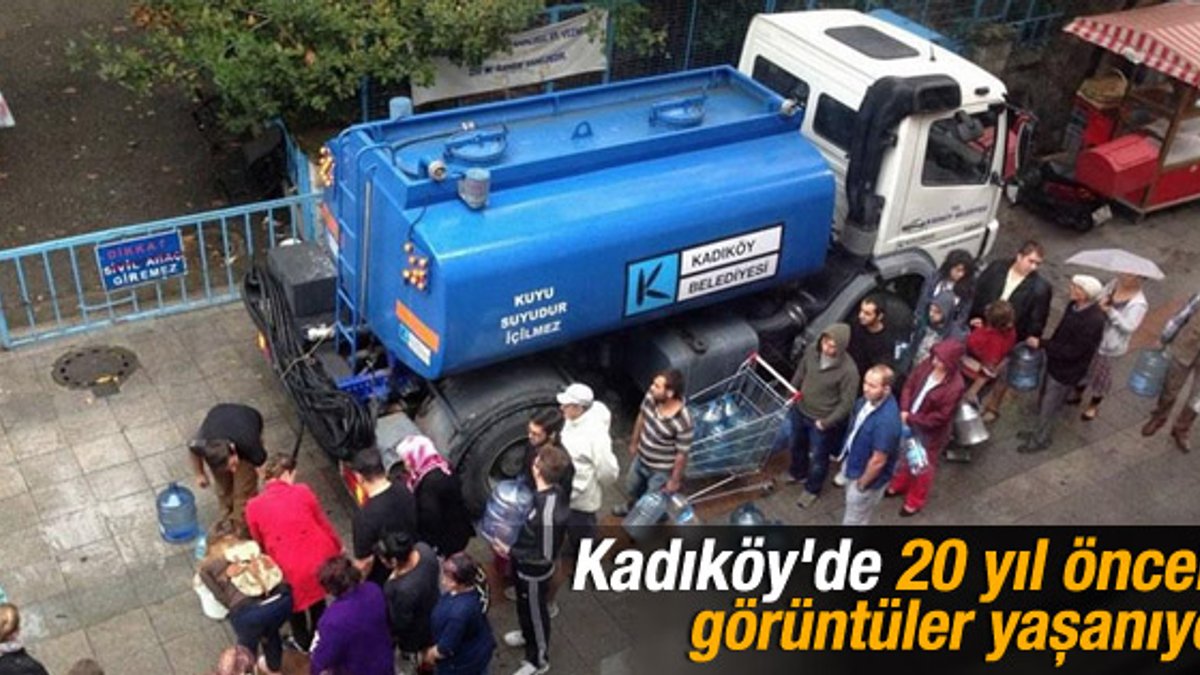 Kadıköy'de belediye tankerlerle su dağıttı