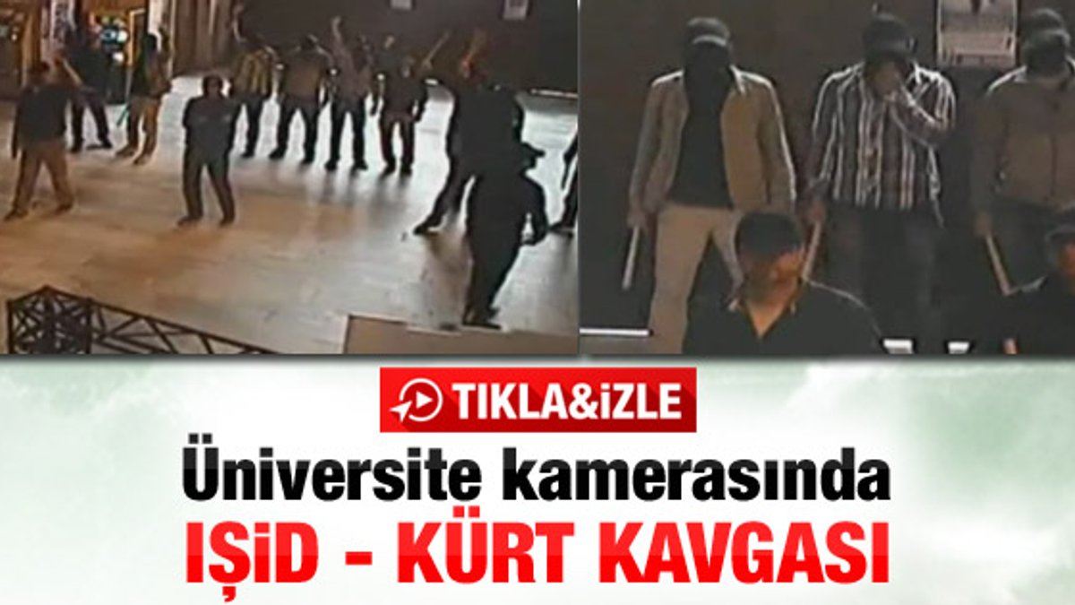 İstanbul Üniversitesi'ndeki IŞİD kavgası kamerada