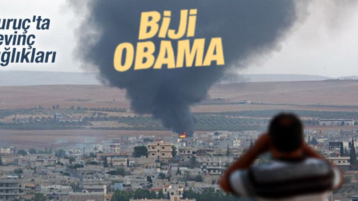 Suriye sınırında Biji Obama sloganları atıldı