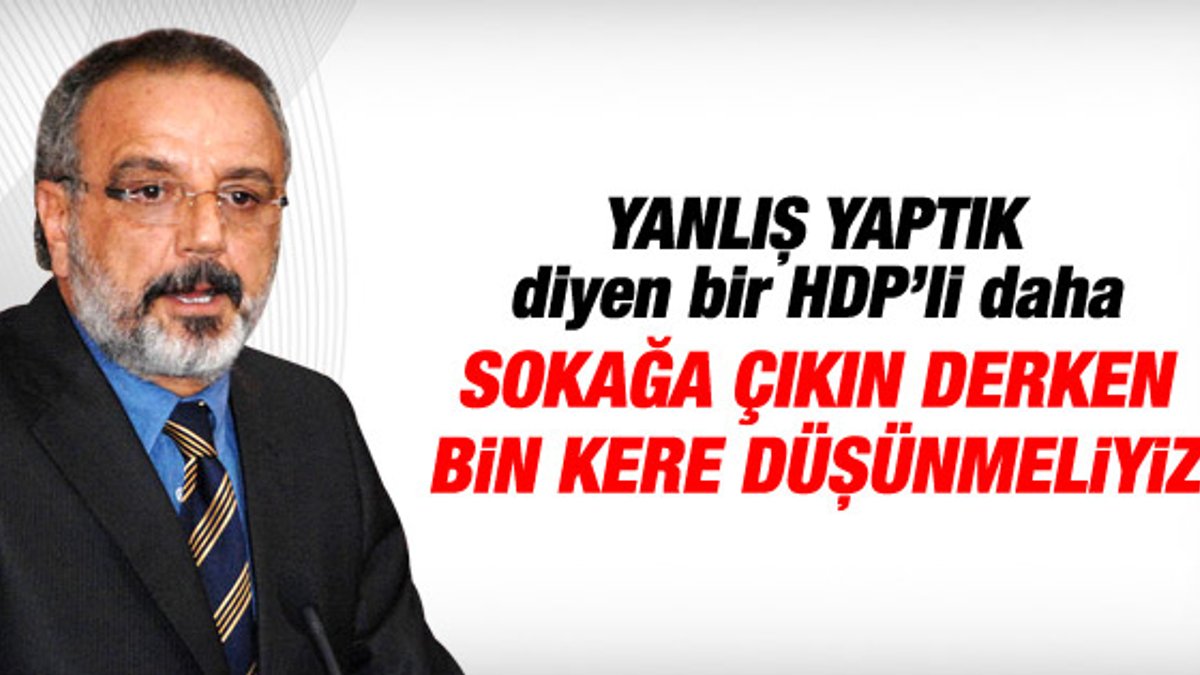 HDP'li Sırrı Sakık da Kobani eylemlerini eleştirdi