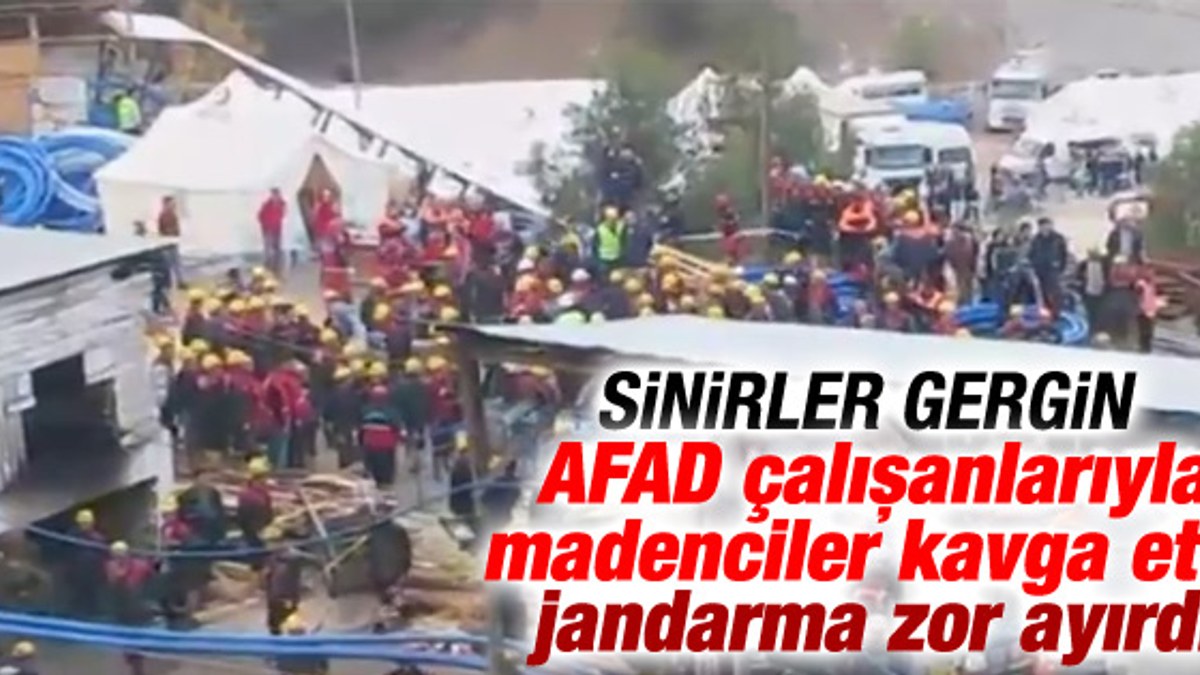 Ermenek'te maden işçileriyle AFAD çalışanları kavga etti