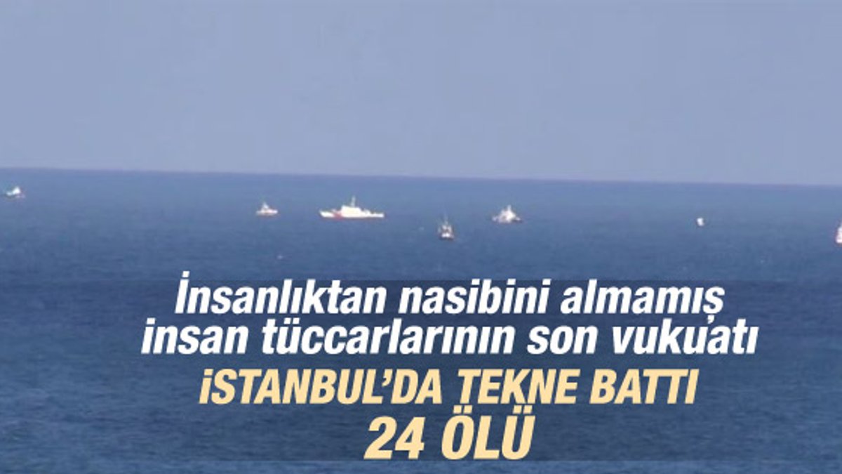 İstanbul Boğazı'nda tekne battı İZLE