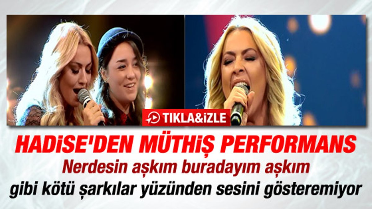 O Ses Türkiye'de Hadise'den Christina Aguilera şarkısı