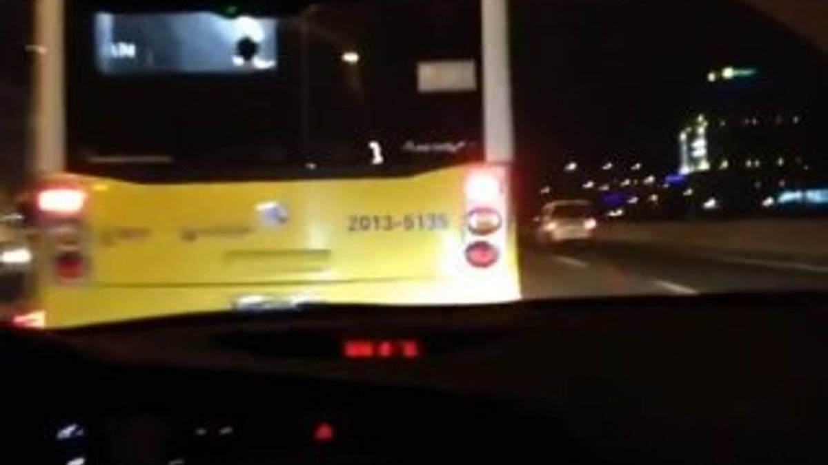 İstanbul trafiğinde makas atan çılgın sürücü