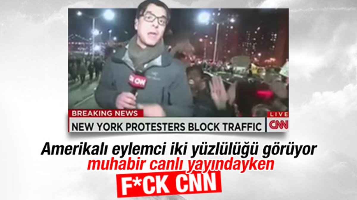 Amerikalı göstericiler CNN'i protesto etti İZLE