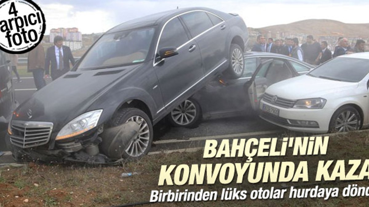MHP Genel Başkanı Bahçeli'nin konvoyunda kaza