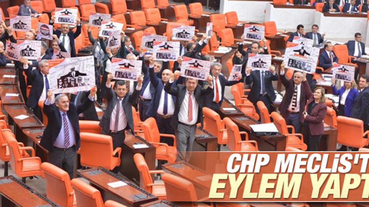 CHP'li vekiller Meclis’te eylem yaptı