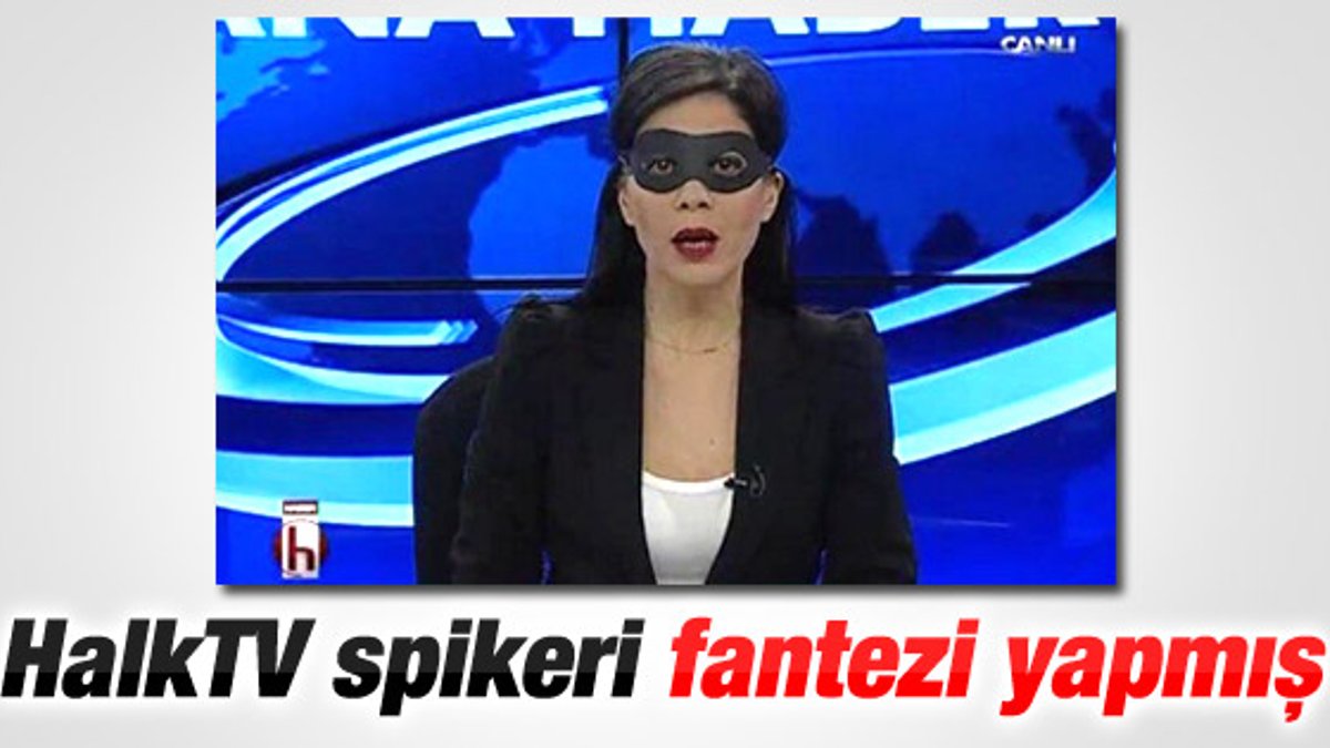 HalkTV'de maskeli spiker