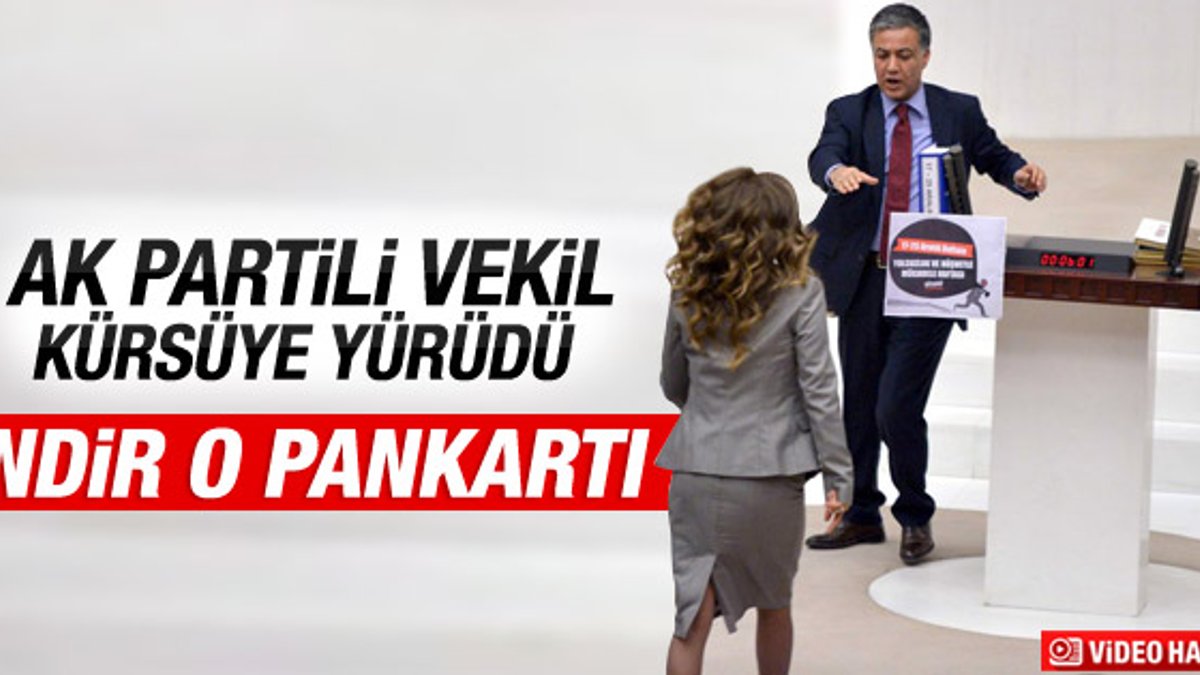 AK Partili Gökçen Enç Meclis'te kürsüye yürüdü İZLE