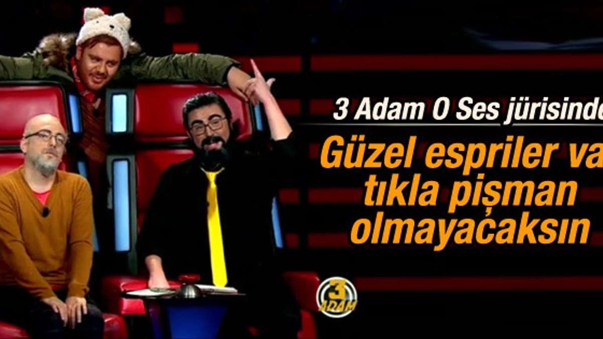 3 Adam’dan 2'nci O Ses Türkiye parodisi İZLE