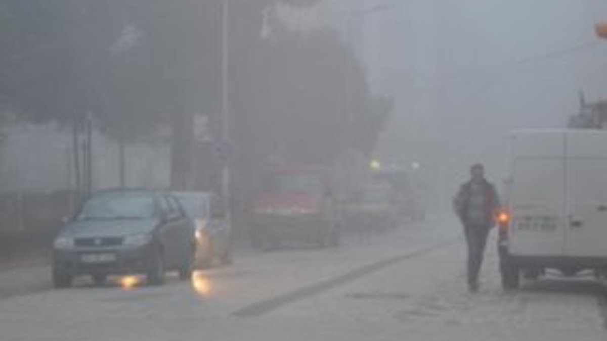 Manisa'da trafiğe sis engeli