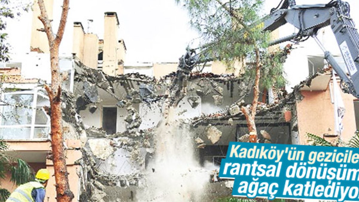 Kadıköy'de rantsal dönüşümle ağaç katliamı