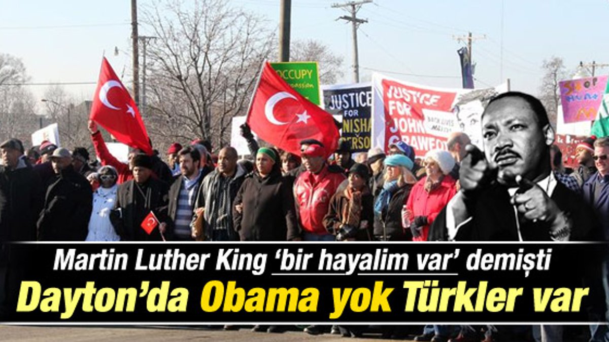 Obama'sız Martin Luther King Günü'nde Türkler siyahilerle yürüdü