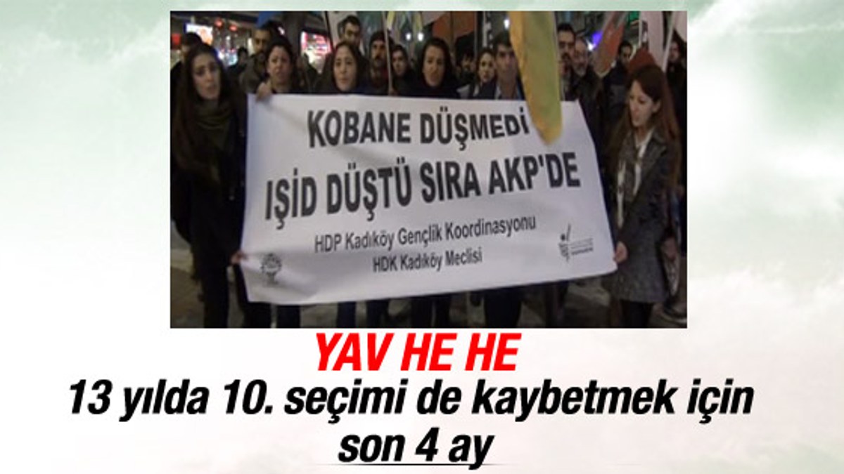 Kadıköy'deki Berkin Elvan yürüyüşünde Kobani pankartı