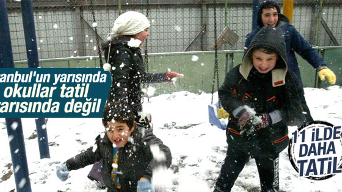 İstanbul'da 19 ilçede okullar tatil