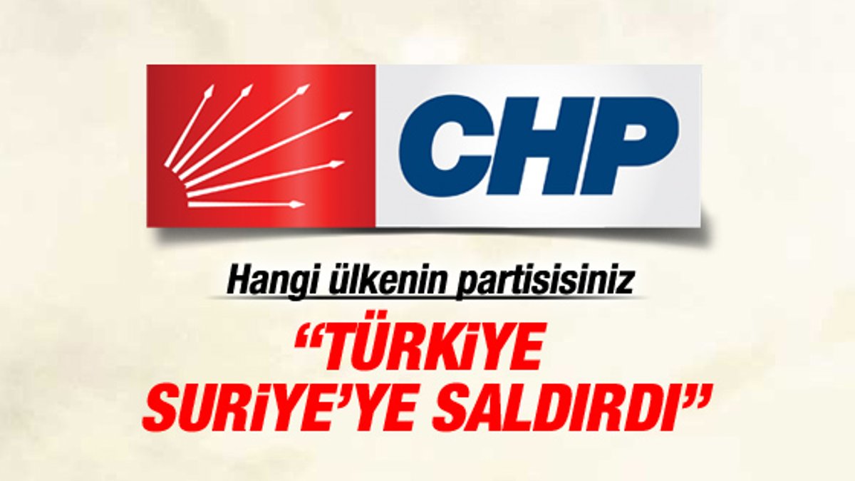 CHP'li Loğoğlu: Türkiye'nin yaptığı Suriye'ye saldırıdır