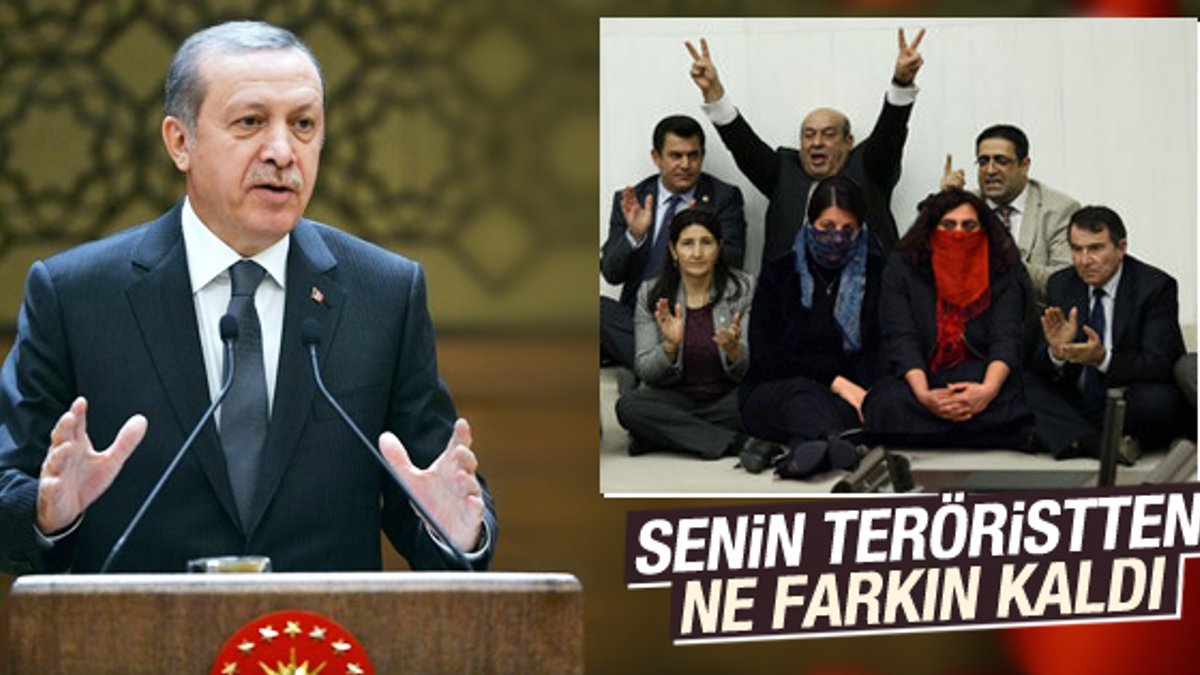 Erdoğan maske takan HDP'li vekilleri eleştirdi