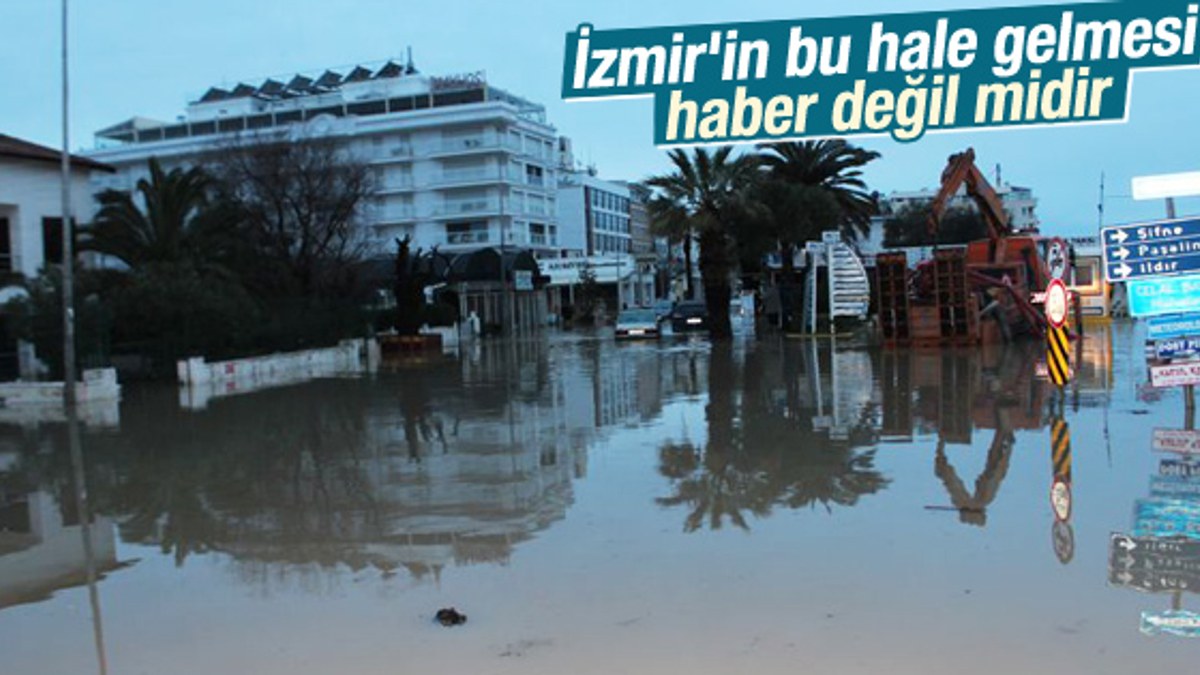 İzmir'de sel baskını