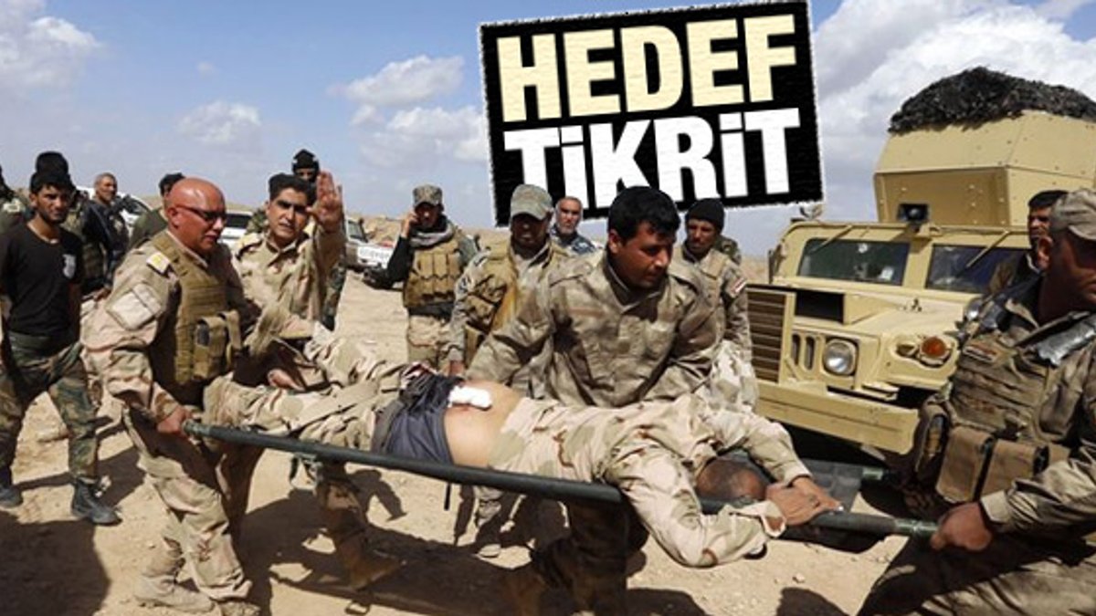 Tikrit'te yaralanan Iraklı asker