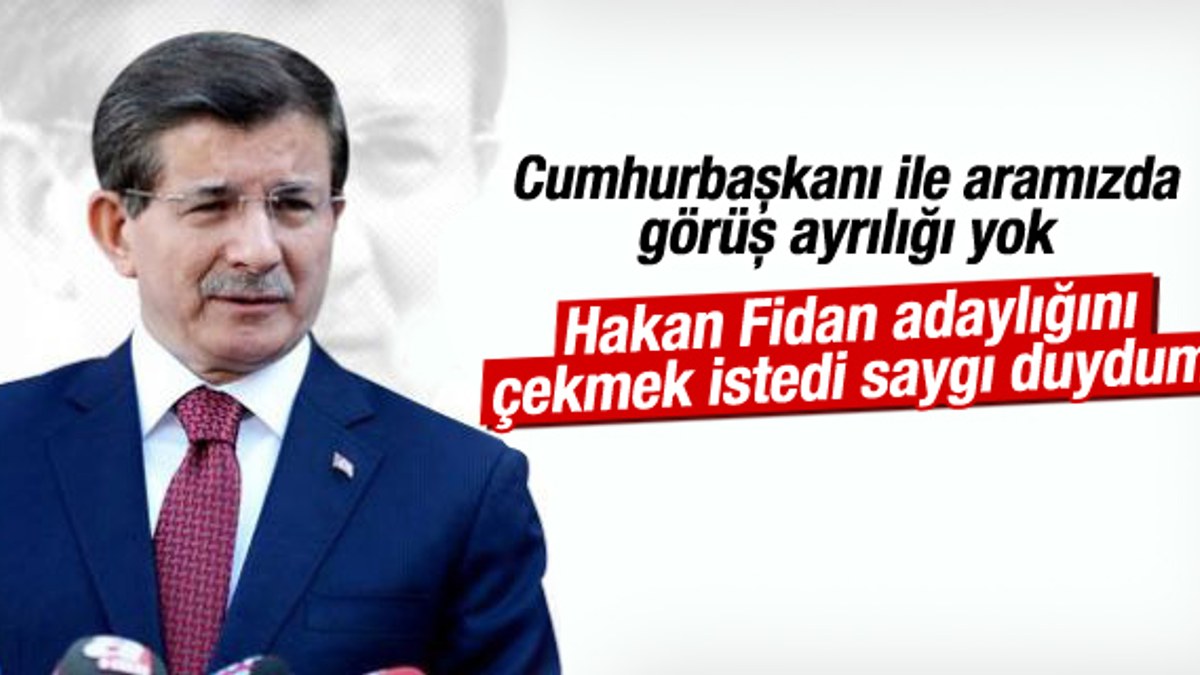 Davutoğlu'ndan Hakan Fidan açıklaması