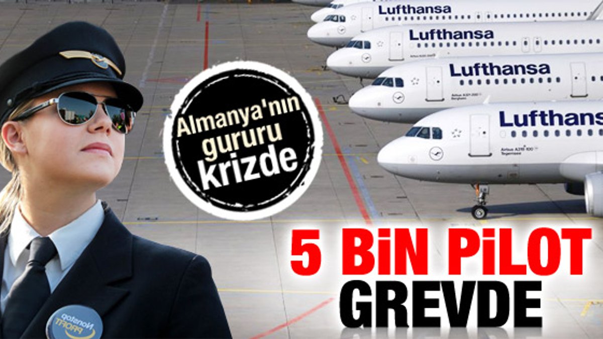 Lufthansa pilotlarından bir günlük grev