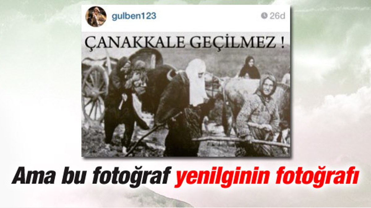 Gülben Ergen Balkan Savaşı fotoğrafıyla Çanakkale Zaferi'ni kutladı