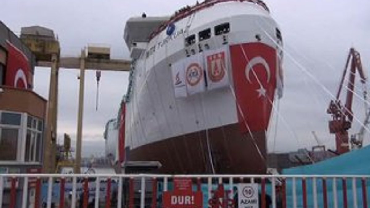 Yerli sismik araştırma gemisi TURKUAZ denize indirildi