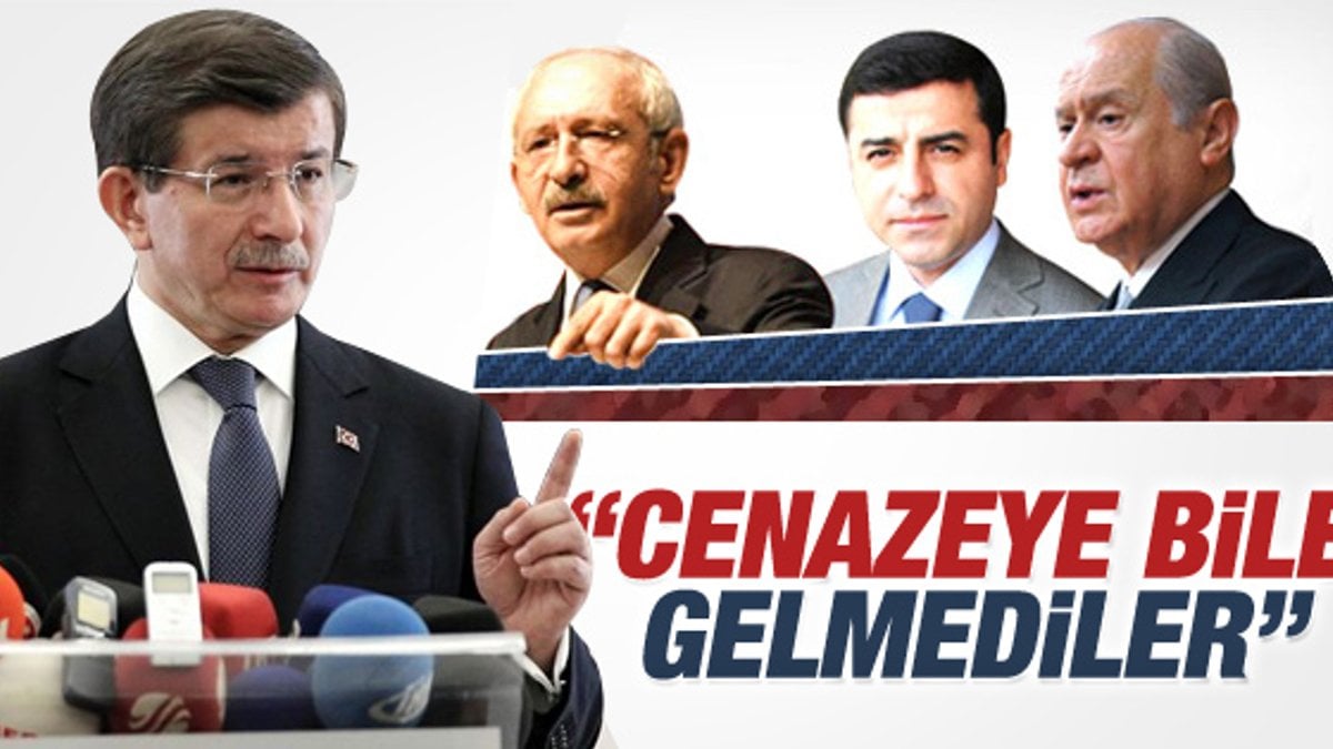 Başbakan Davutoğlu'ndan muhalefete sert eleştiri