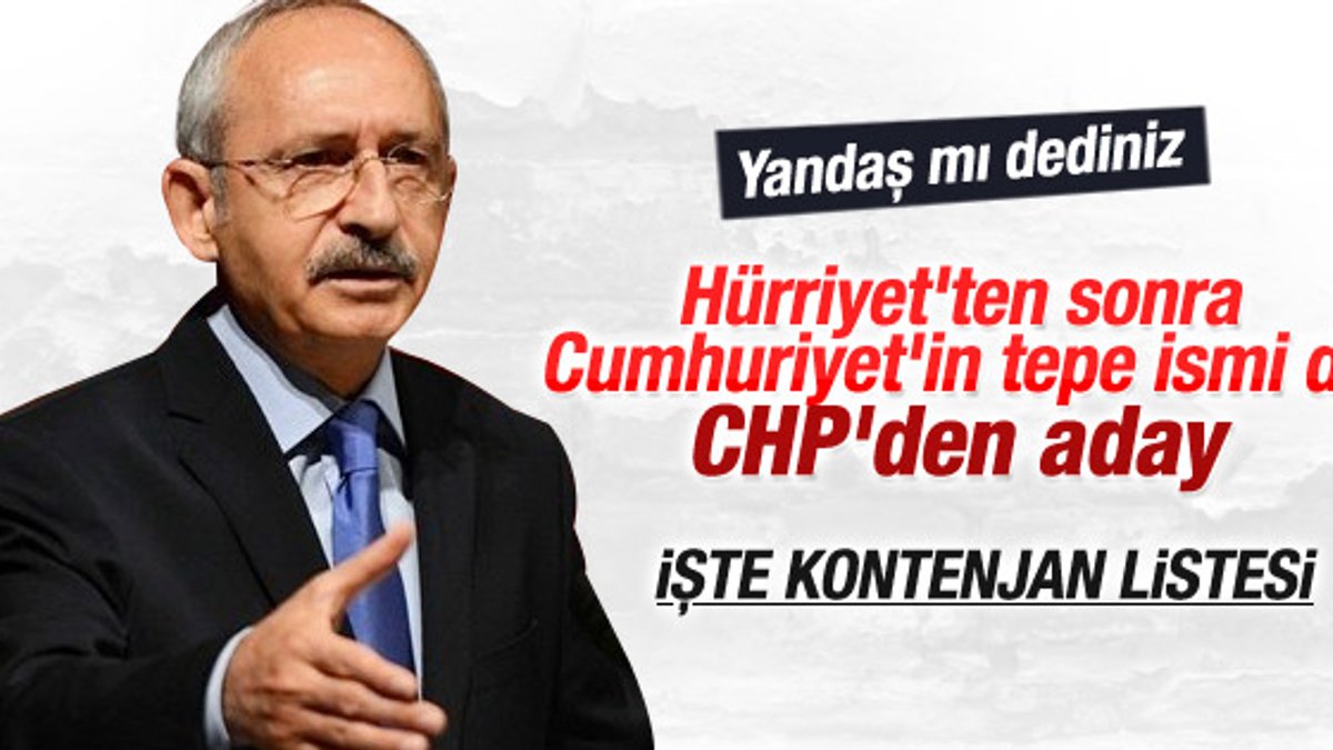 İşte CHP'nin kontenjan adayları