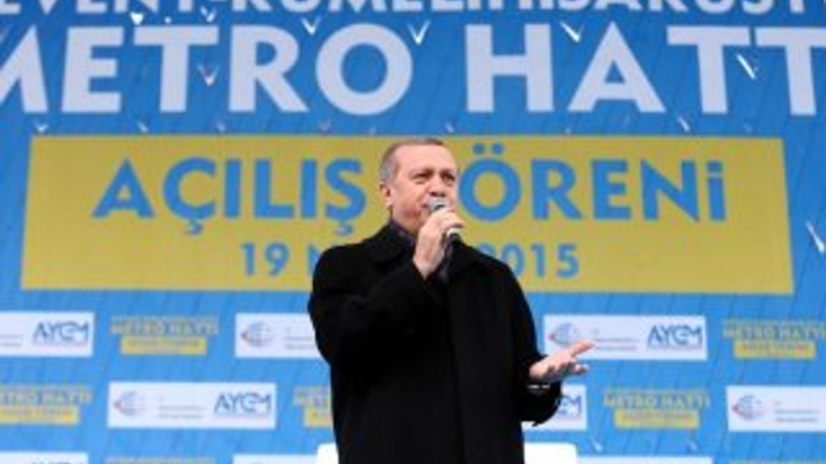 Cumhurbaşkanı Erdoğan yeni metro açılış töreninde