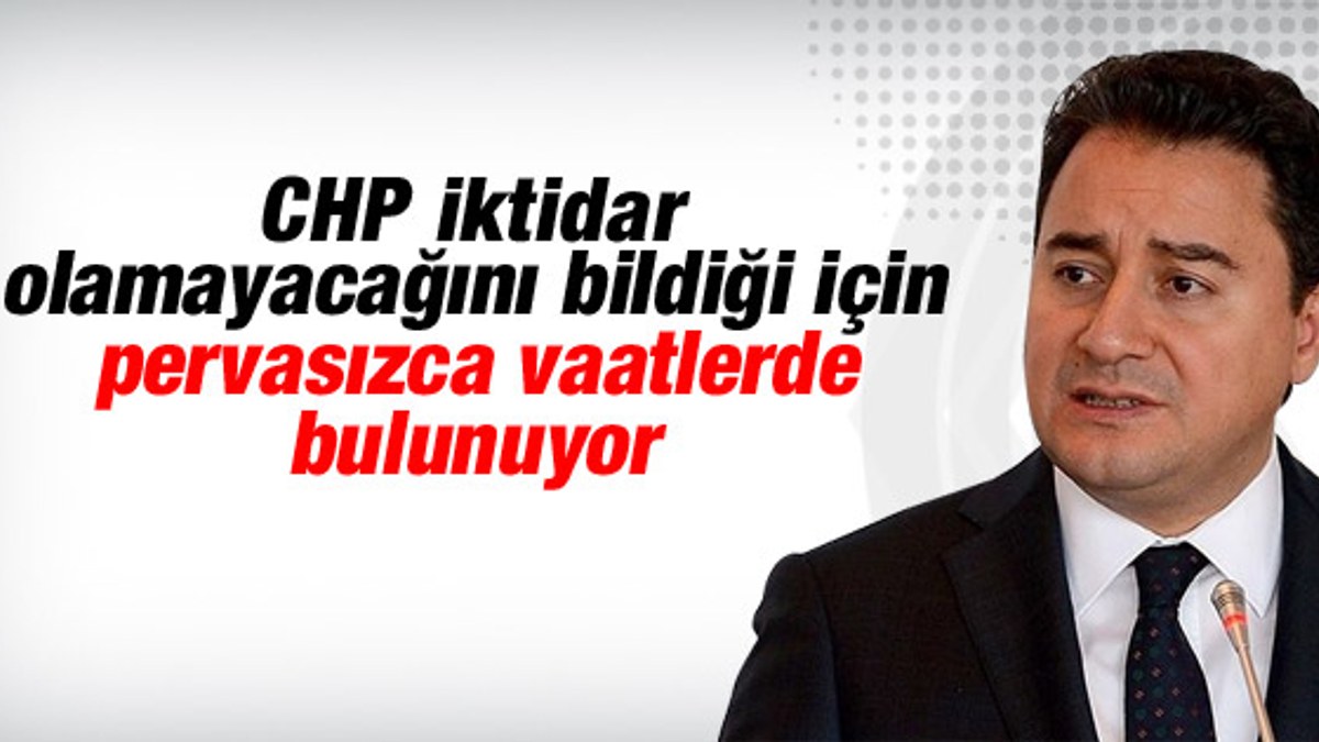 Ali Babacan CHP'nin ekonomi vaatlerini eleştirdi