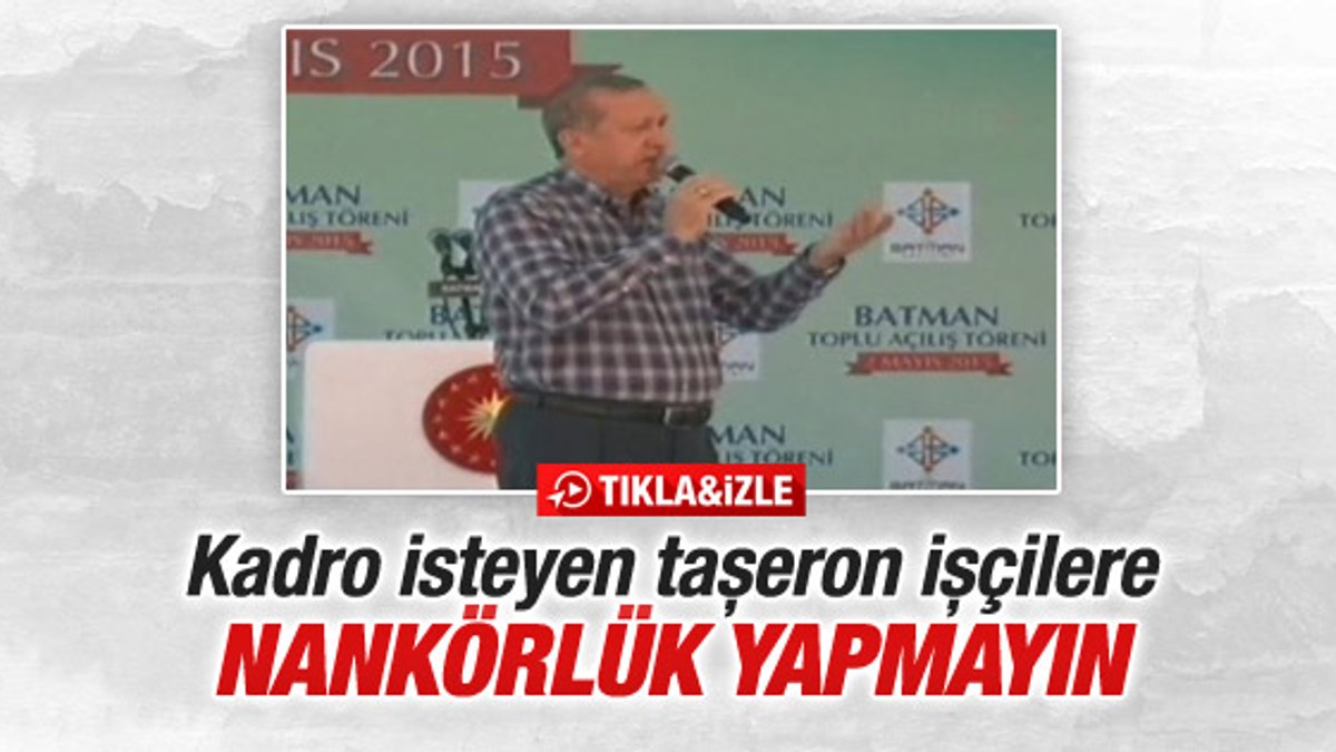 Erdoğan'dan slogan atan gruba nankörlük yapmayın tepkisi