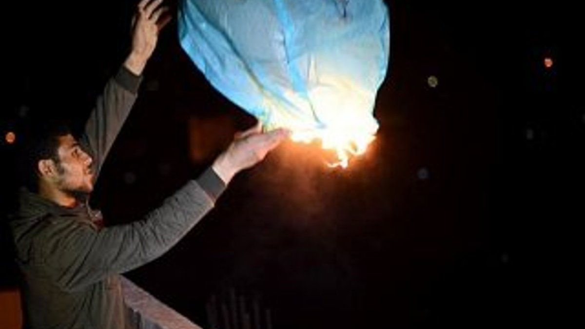 Gazze'de dönüş balonları gökyüzüne bırakıldı