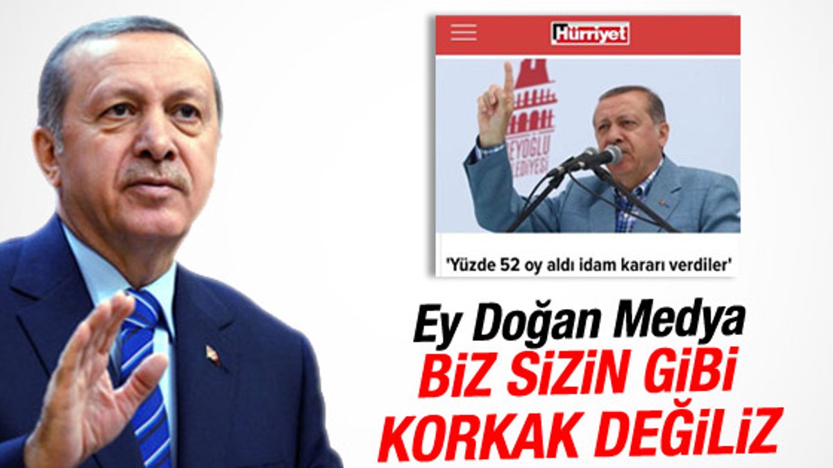 Erdoğan'dan Doğan Medya'ya tepki