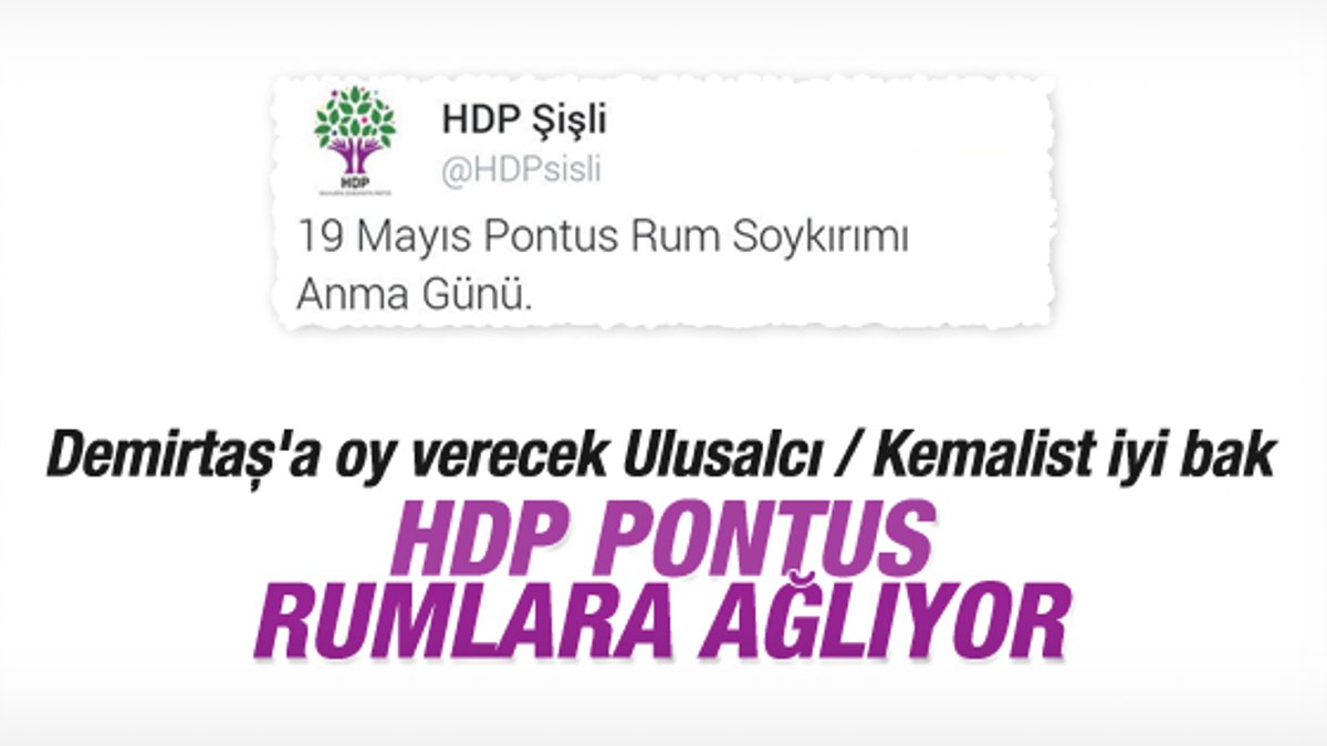 HDP'den Pontus Rum Soykırımı mesajı