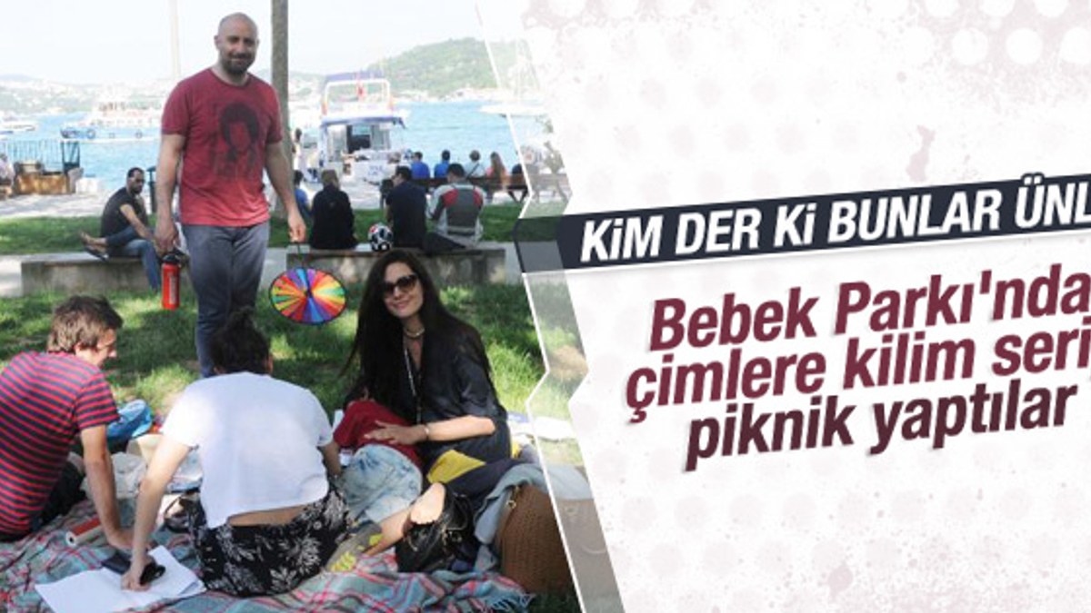 Halit Ergenç ve ailesi Bebek'te piknik yaptı