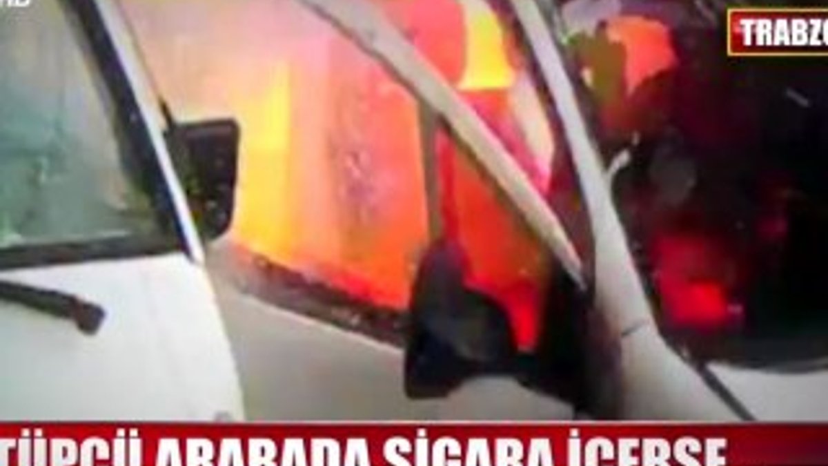 Trabzon'da tüpçü sigarayı yakınca araç patladı