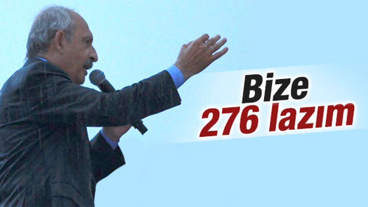 Kemal Kılıçdaroğlu 276 milletvekili istedi