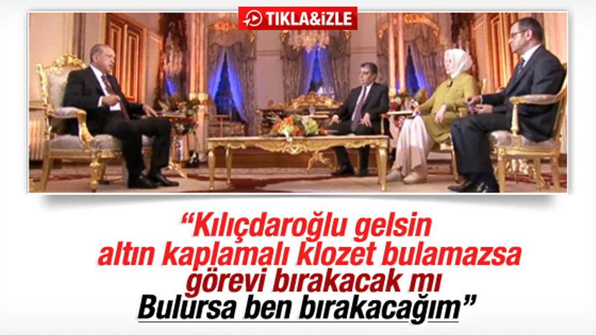 Cumhurbaşkanı Erdoğan'dan Kılıçdaroğlu'na altın klozet yanıtı