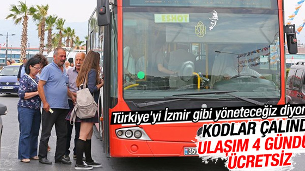 İzmir'de toplu ulaşım 4 günden beri ücretsiz