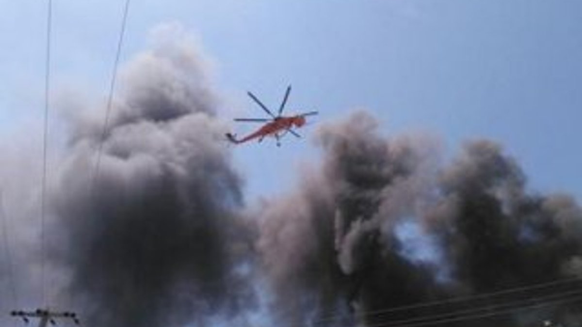 Silivri'de korkutan fabrika yangını