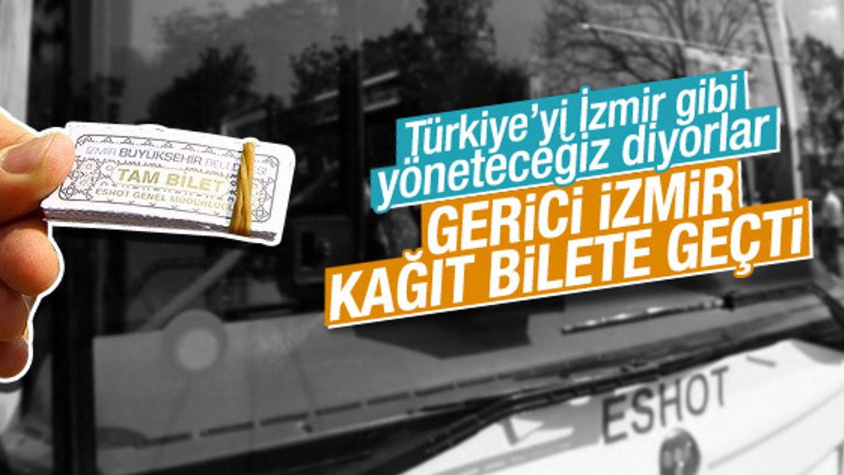 İzmir'de toplu ulaşımda kağıt bilet dönemi