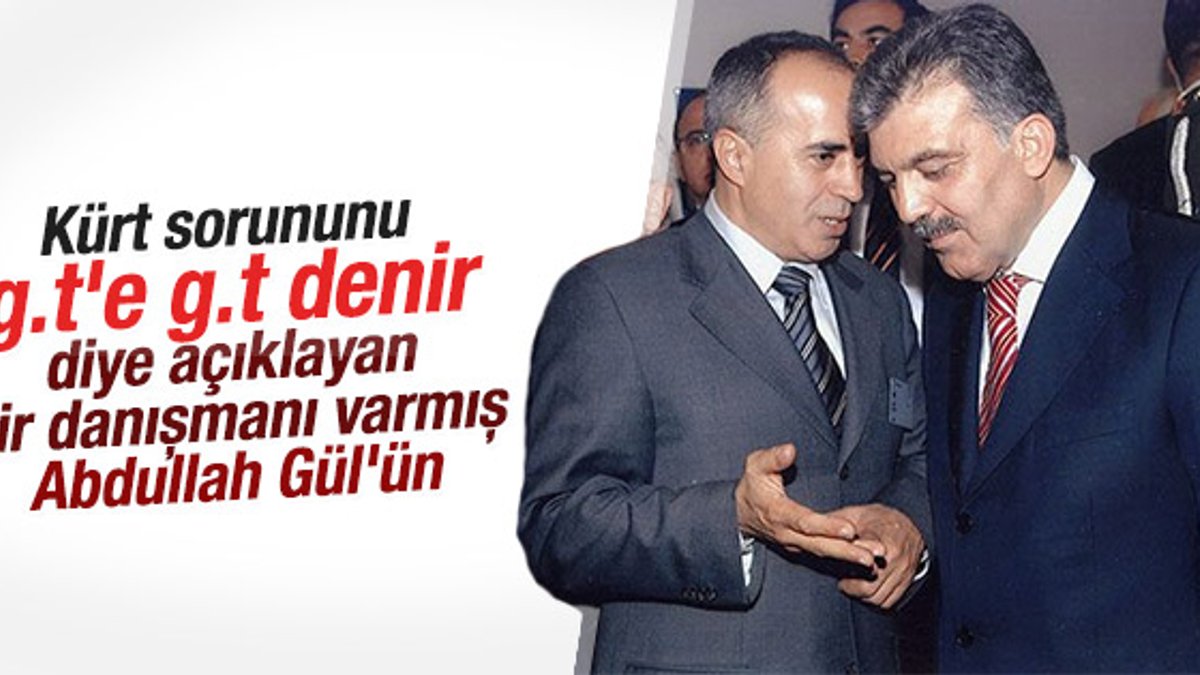 Abdullah Gül'ün danışmanının Kürt sorunu tanımlaması