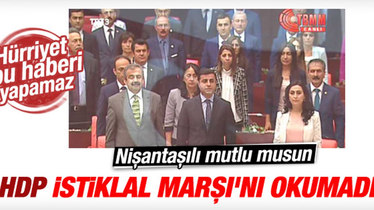 Meclis'te HDP'liler İstiklal Marşı'nı okumadı
