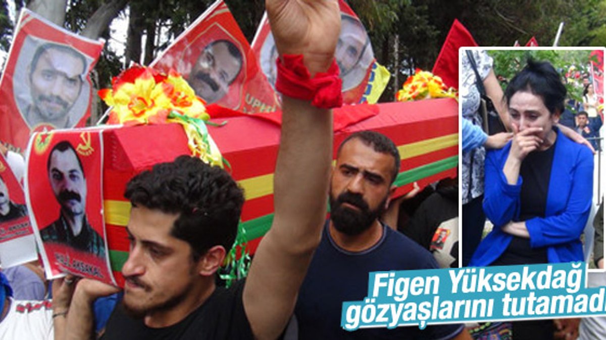 Figen Yüksekdağ Halil Aksakal'ın cenazesinde ağladı